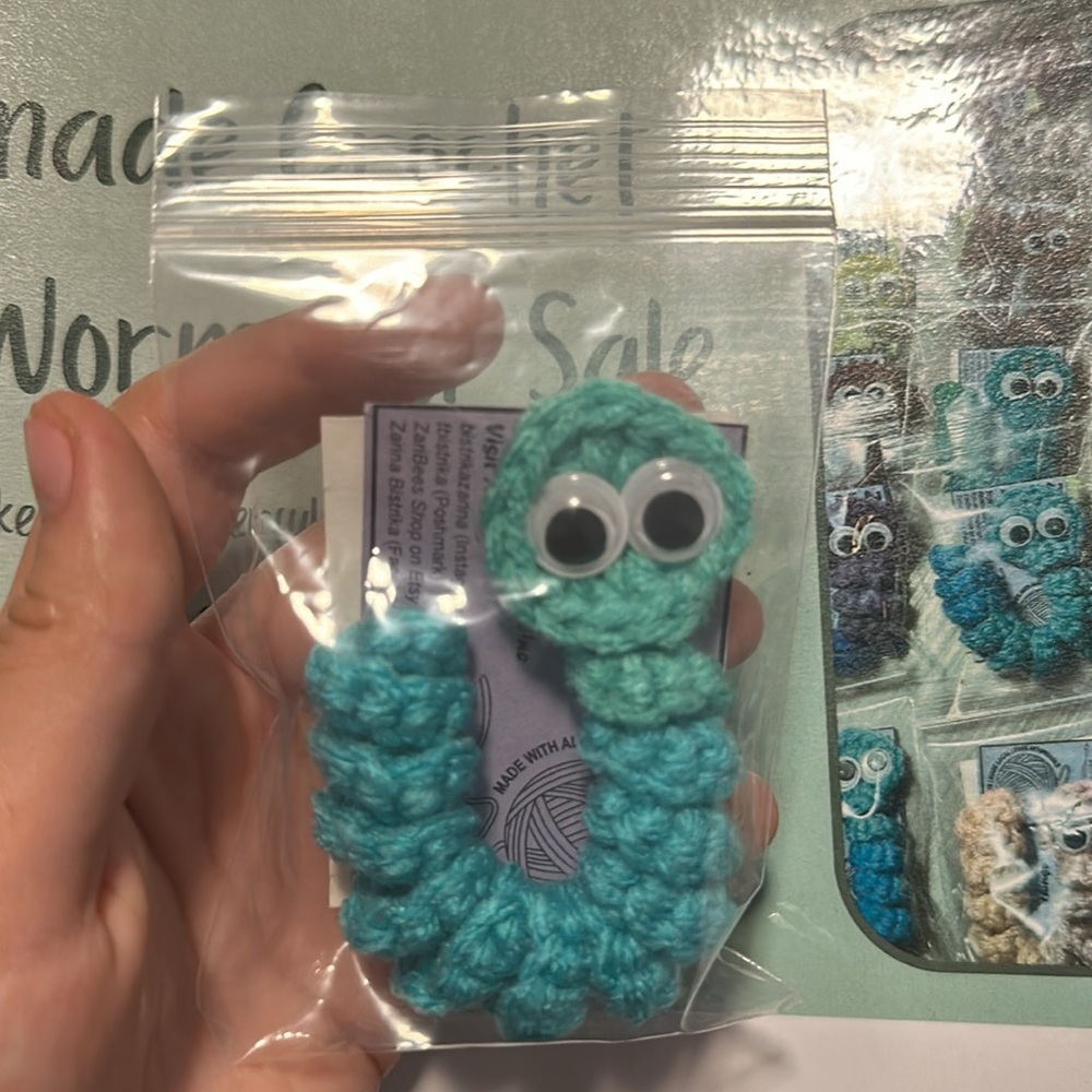 Handmade Crochet Worry Worm